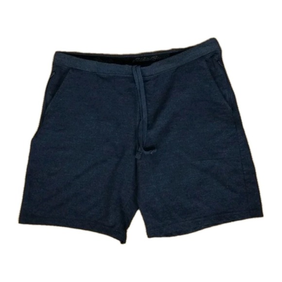 Eddie Bauer Other - Eddie Bauer Sweat Shorts Men Size XXL Black Elastic Waist Drawstring Zip Pocket